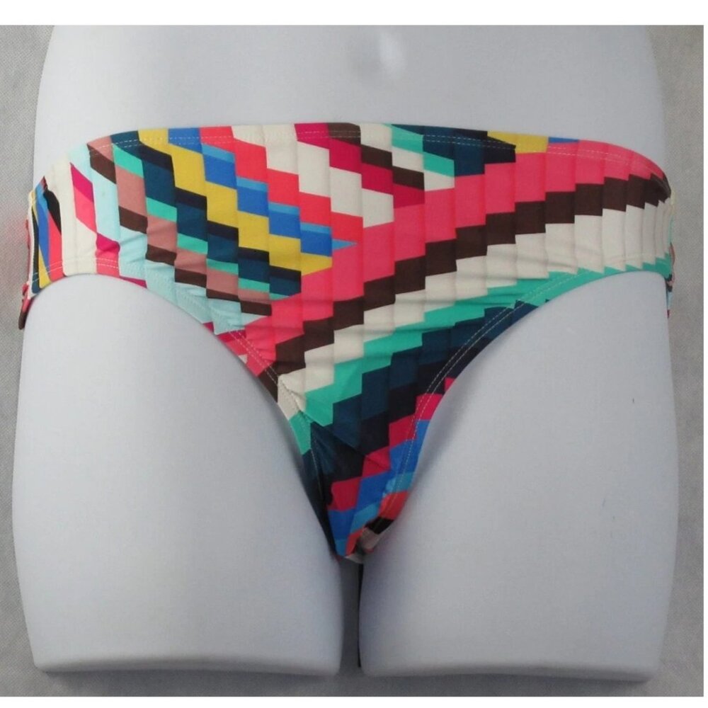 La Blanca Women's Bikini Bottom Swimsuit, Geo Multi, Size 10